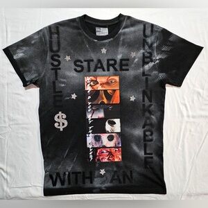 Hustle With An Unbreakable Stare Graphic  T-Shirt Size Large!